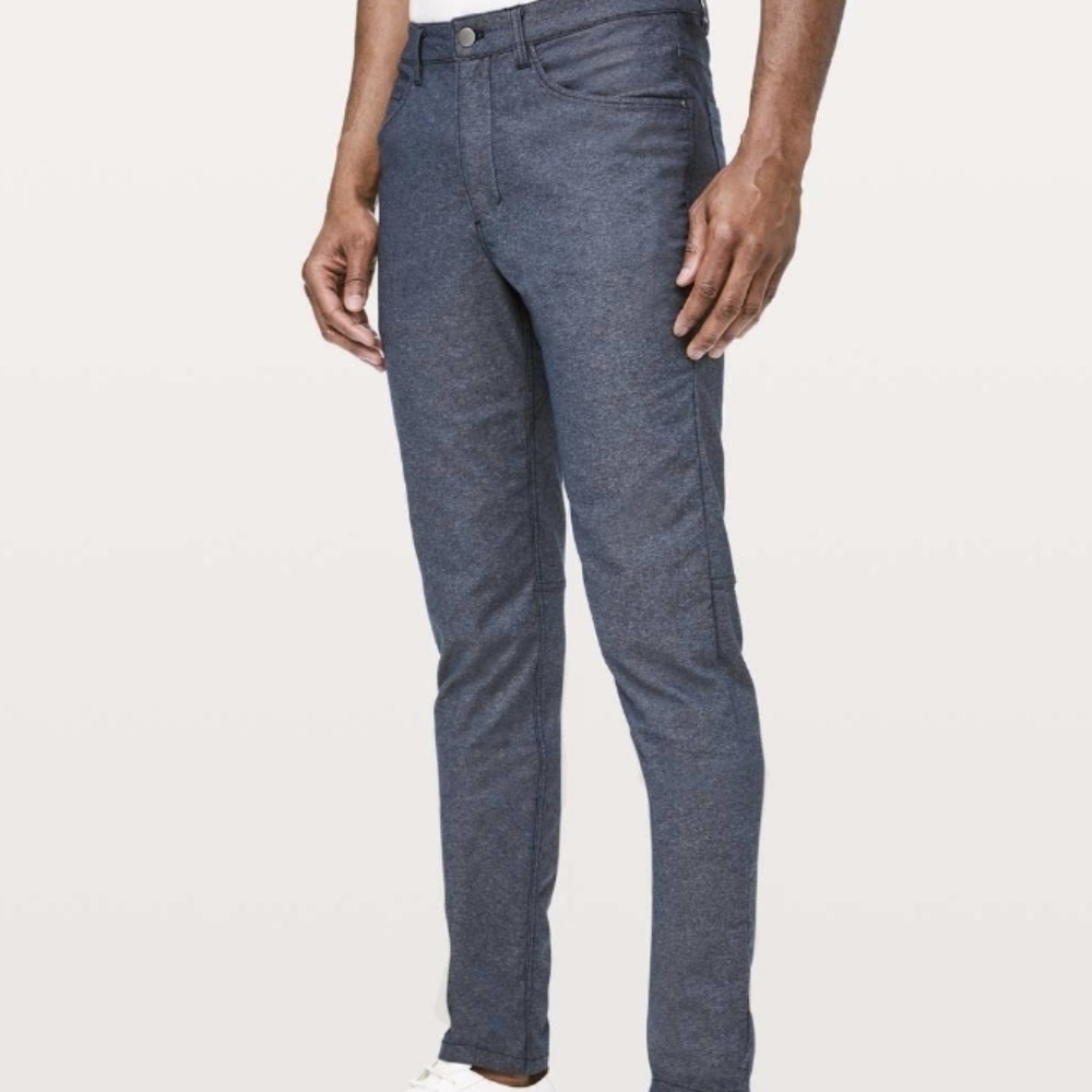 Lululemon ABC  Slim Tech Canvas Heathered Navy Pants